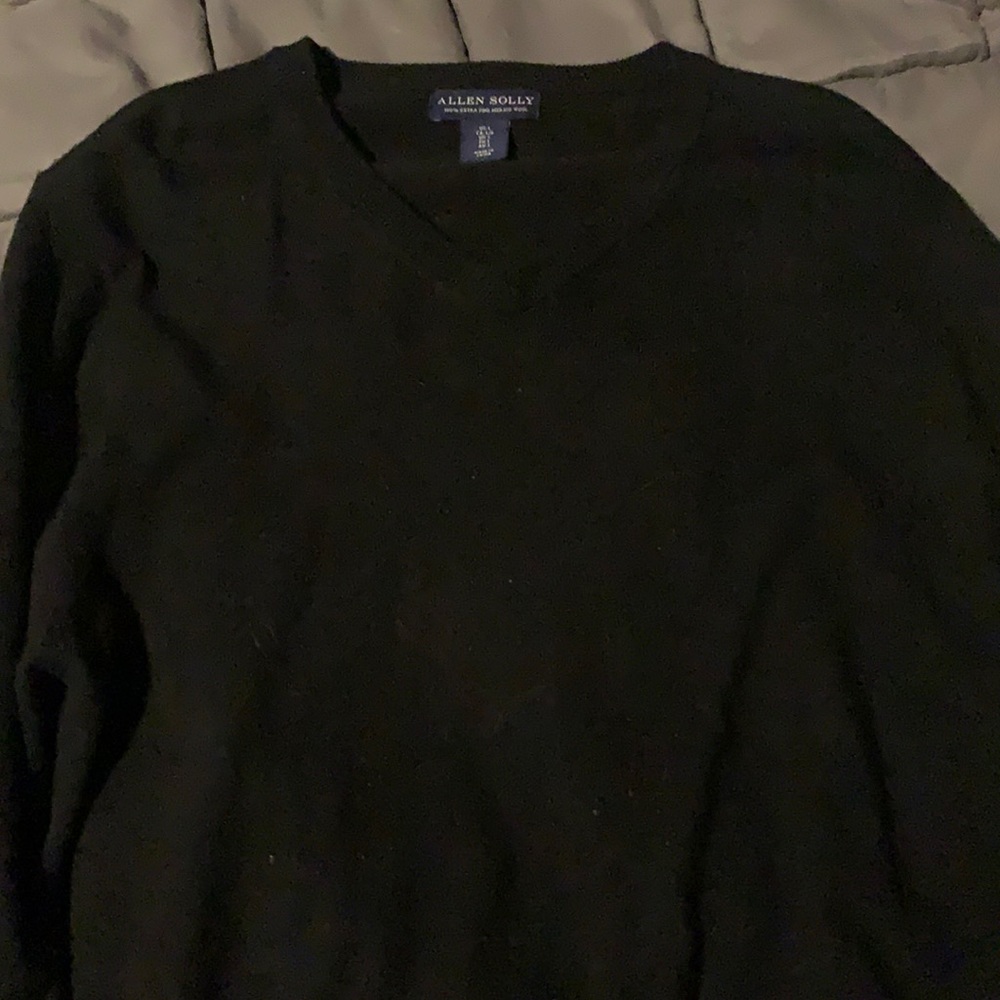 Allen solly large black extra firm merino wool sweater